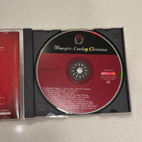 Wrangler Cowboy Christmas Volume IX CD Music George Strait Lee Ann Womack 2001 - Picture 3 of 5